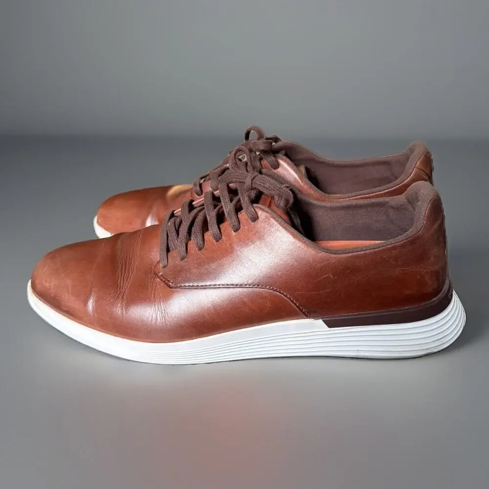 Wolf & Shepherd Crossover Oxford Mens 10 M Brown Leather Hybrid Dress Shoe